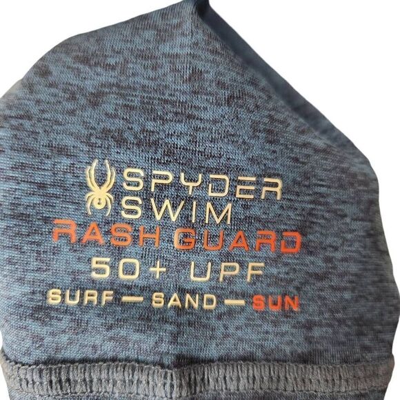 Spyder swim shirt rash guard UPF 50 blue long sleeve water sport small NWT - Picture 5 of 7